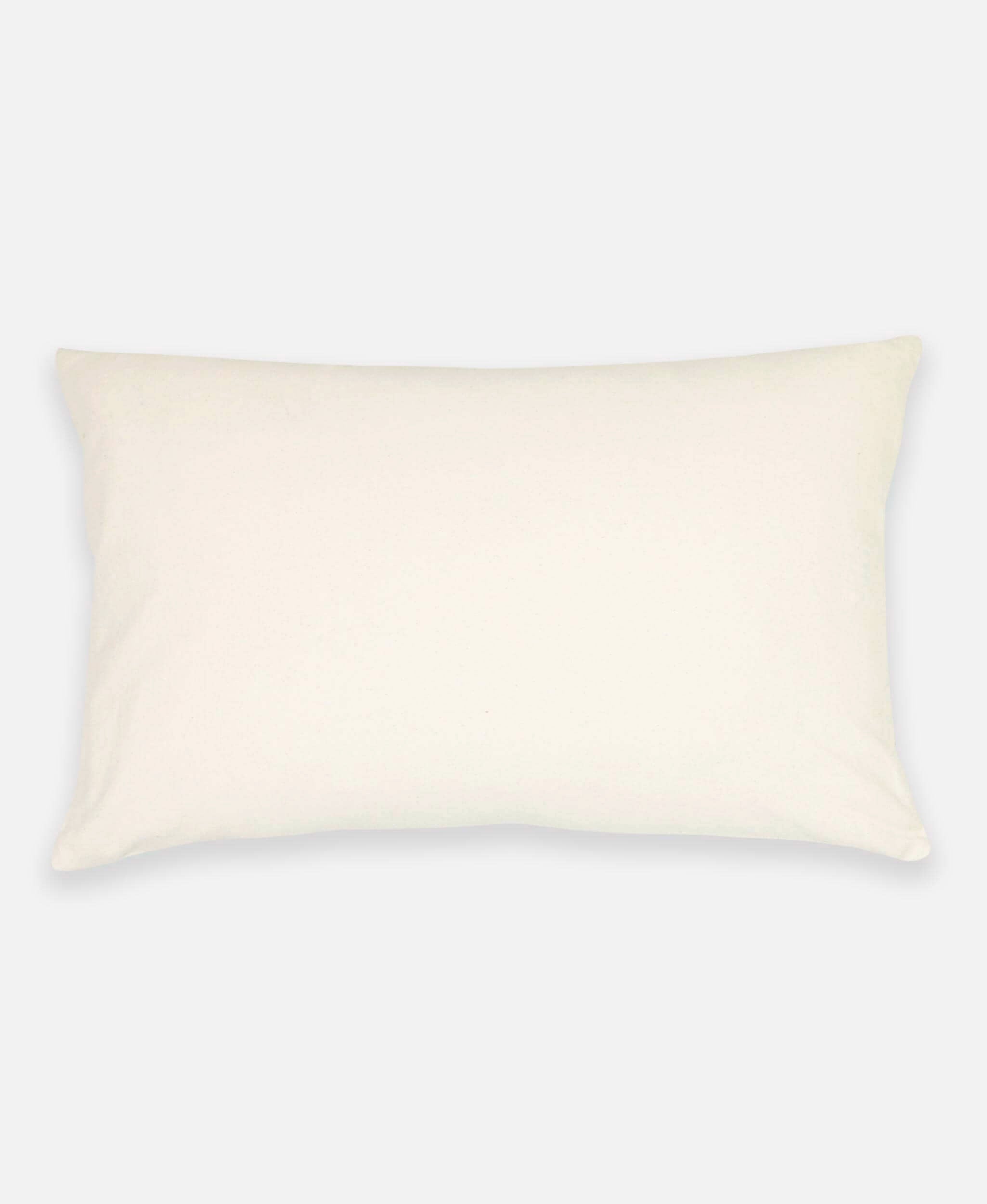 GOTS certified organic cotton lumbar throw pillow ethically made by Anchal artisans