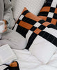 handmade kantha stitched modern throw pillows made from organic cotton
