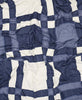 certified organic cotton navy blue embroidered bedding handcrafted by women artisans in India