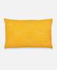 mustard lumbar throw pillow made with organic cotton and fair trade certified
