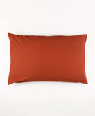 rust orange organic cotton accent throw pillow