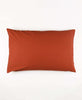 rust orange organic cotton accent throw pillow