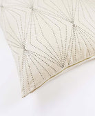 ivory organic cotton pillow hand-stitched in India by empowered women