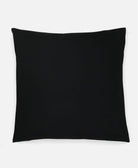 black eco-friendly throw pillow with modern kantha stitching