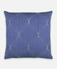 Anchal Project organic cotton throw pillow in slate blue with geometric prism design