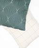 pair of fair trade throw pillows with geometric grid design by Anchal