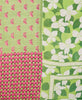 green queen kantha quilt