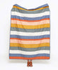 multi color stripe quilt made from GOTS certified organic cotton