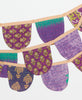 handmade fabric garland by Anchal Project in hues of purple