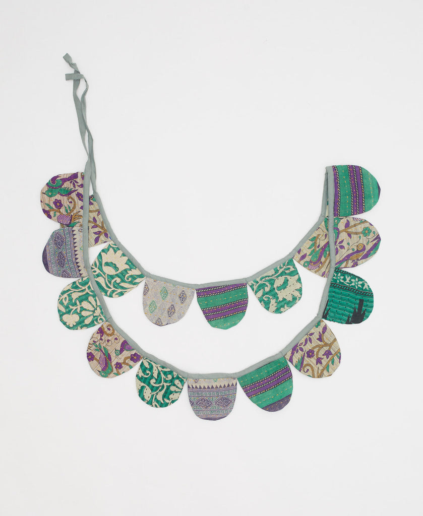 turquois and purple garland, perfect to hang on walls, mantles, or in doorways 