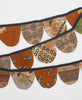 brown scalloped holiday garland hand stitched with traditional katha stitching 