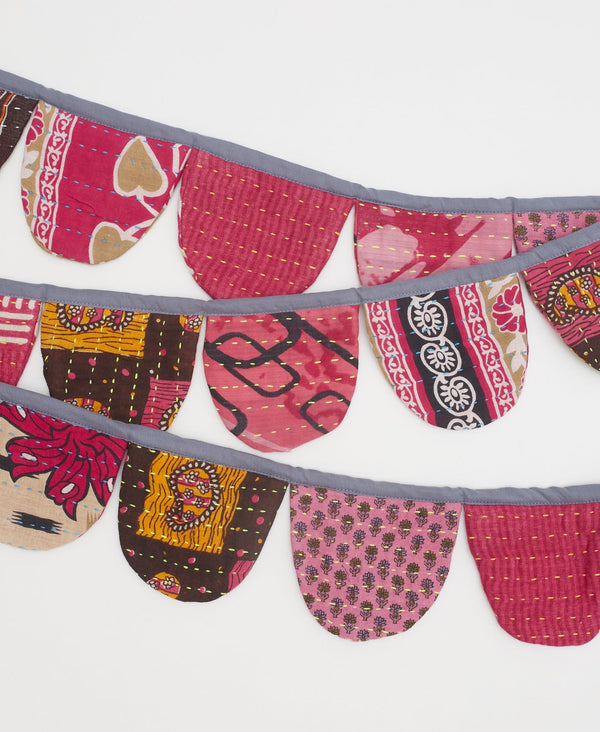In hues of pink and brown, this sustainable  cotton garland is the perfect ecofriendly decoration 