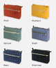choose from 6 colors of medium cross-stitch toiletry bags