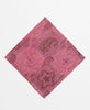 Silk paisley print bandana in hues of pink and burgundy 
