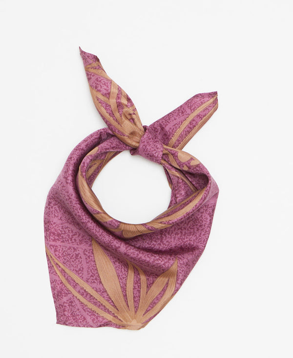 Handcrafted artisan-made silk bandana crafted from upcycled vintage saris 