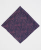 fair trade purple bandana handmade by women artisans using recycled vintage silk saris