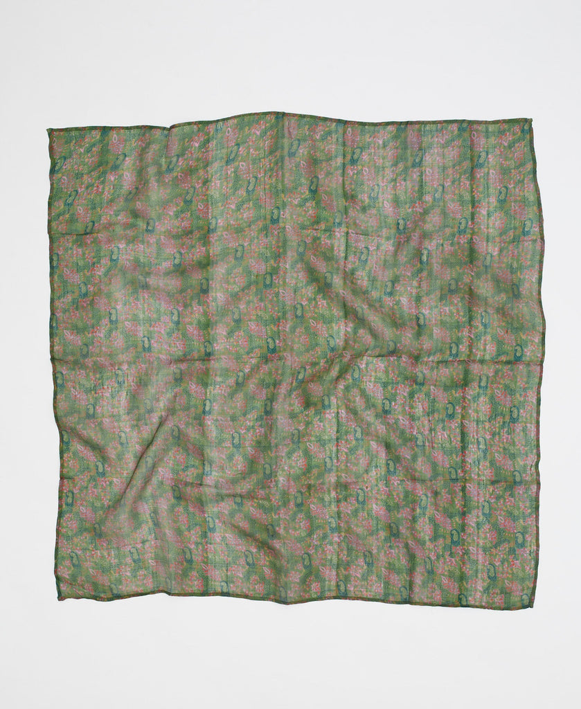 Vintage Silk Square Scarf - No. 230525