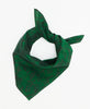 dark green vintage silk bandana with darker green paisley details