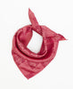 pink vintage silk bandana with dark pink geometric details