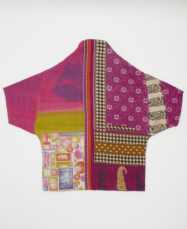 Kantha Cocoon Quilted Jacket - Small