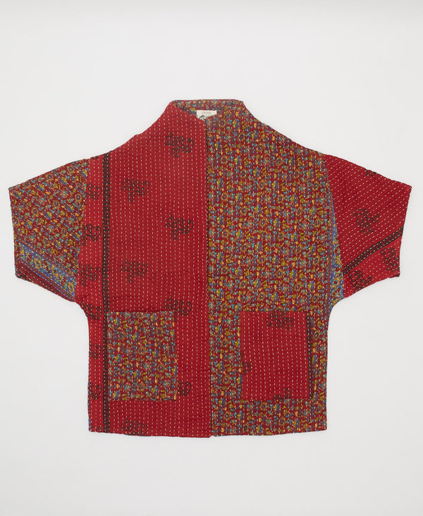 Kantha Cocoon Quilted Jacket - Small