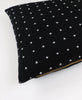 modern monochromatic cross-stitch accent pillow with zipper closure