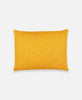 Anchal mustard yellow geometric triangle throw pillow with textured design