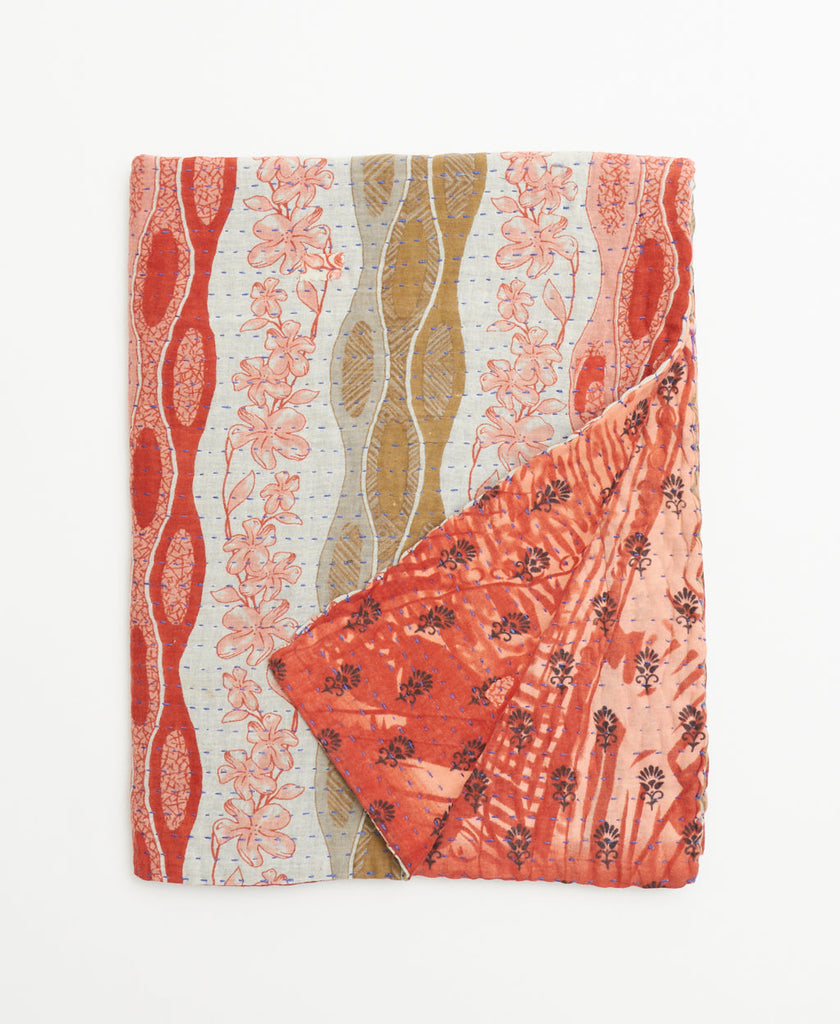 Small Kantha Quilt Throw - No. 230109