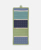 Navy, teal, and green travel organizer