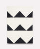 black and white modern quilt throw with triangle pattern by Anchal Project