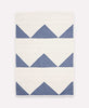 blue and white geometric modern baby blanket using organic cotton by Anchal