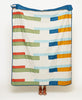 bright hand-made quilted throw blanket made of organic cotton