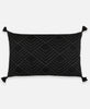 Anchal Project organic cotton geometric textured accent throw pillow with tassels