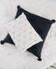 organic cotton tilt throw pillow with tassels by Anchal Project