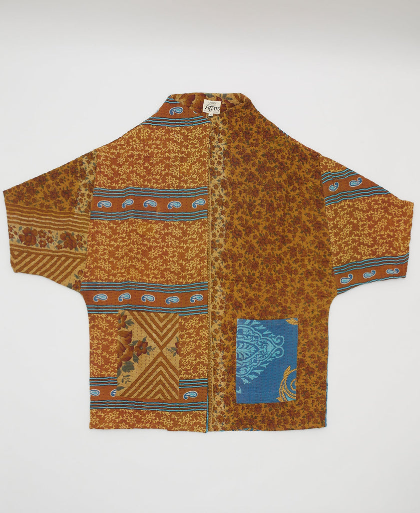 Kantha Cocoon Quilted Jacket - Extra Large