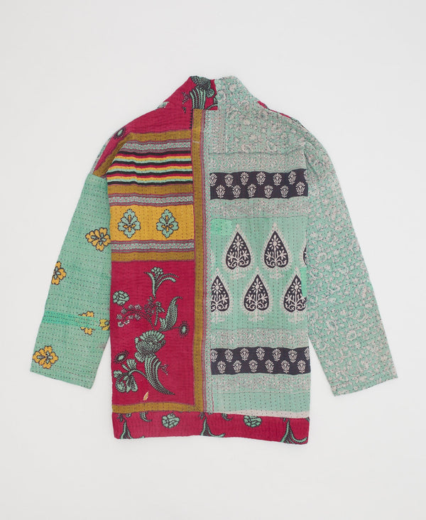 Kantha Open Front Quilted Jacket - Extra Large
