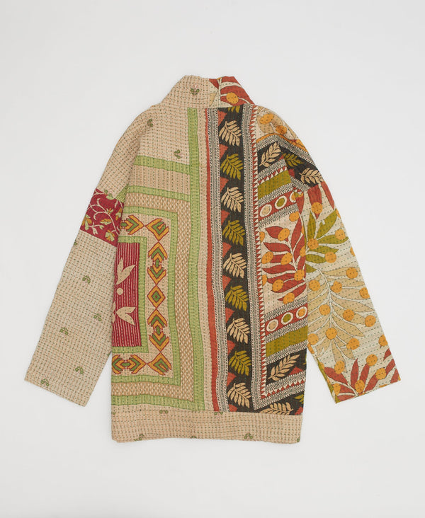 Kantha Open Front Quilted Jacket - Extra Large